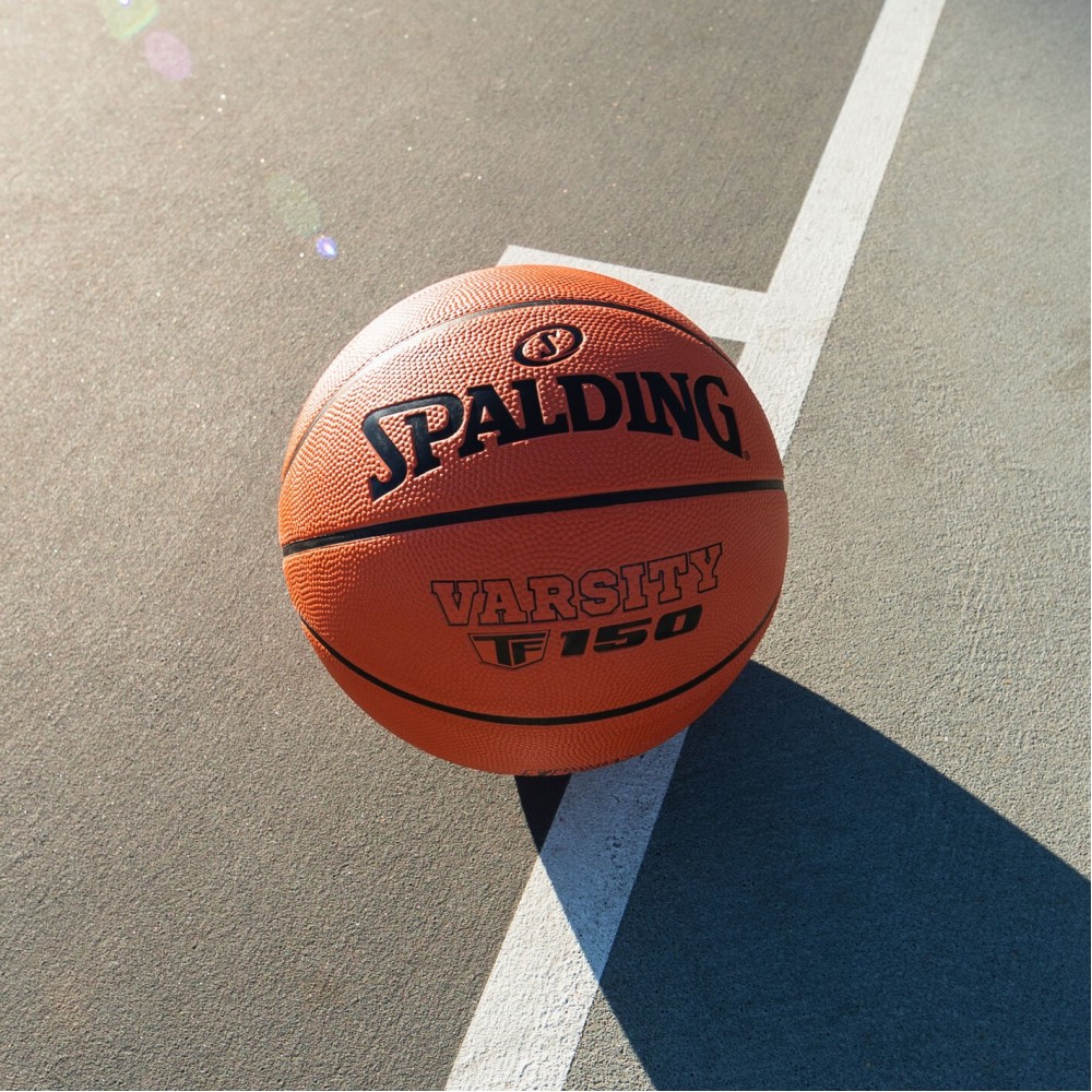 Баскетбольный мяч Spalding TF-150 Varsity Outdoor размер 7, 6, 5 резиновый для улицы-зала (84324Z)