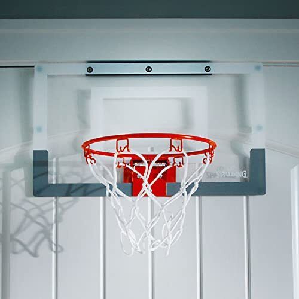 Мини-щит баскетбольный Spalding Basketball MiniHoop 46х27 см с кольцом 22,5 см и сеткой (561030)