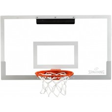 Мини-щит баскетбольный Spalding MiniHoop Arena Slam 180° Pro 71х42 см с кольцом 22,5 см и сеткой (561034CN)