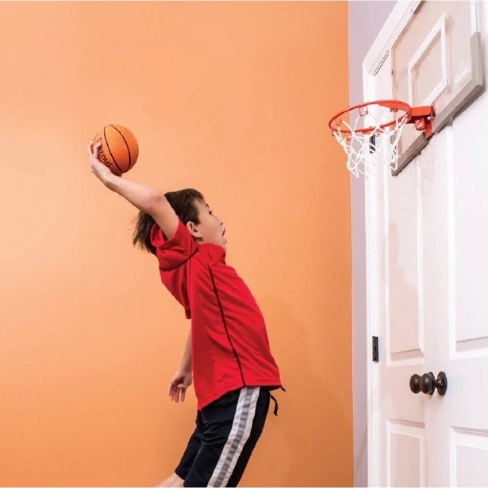 Мини-щит баскетбольный Spalding MiniHoop Arena Slam 180° Pro 71х42 см с кольцом 22,5 см и сеткой (561034CN)