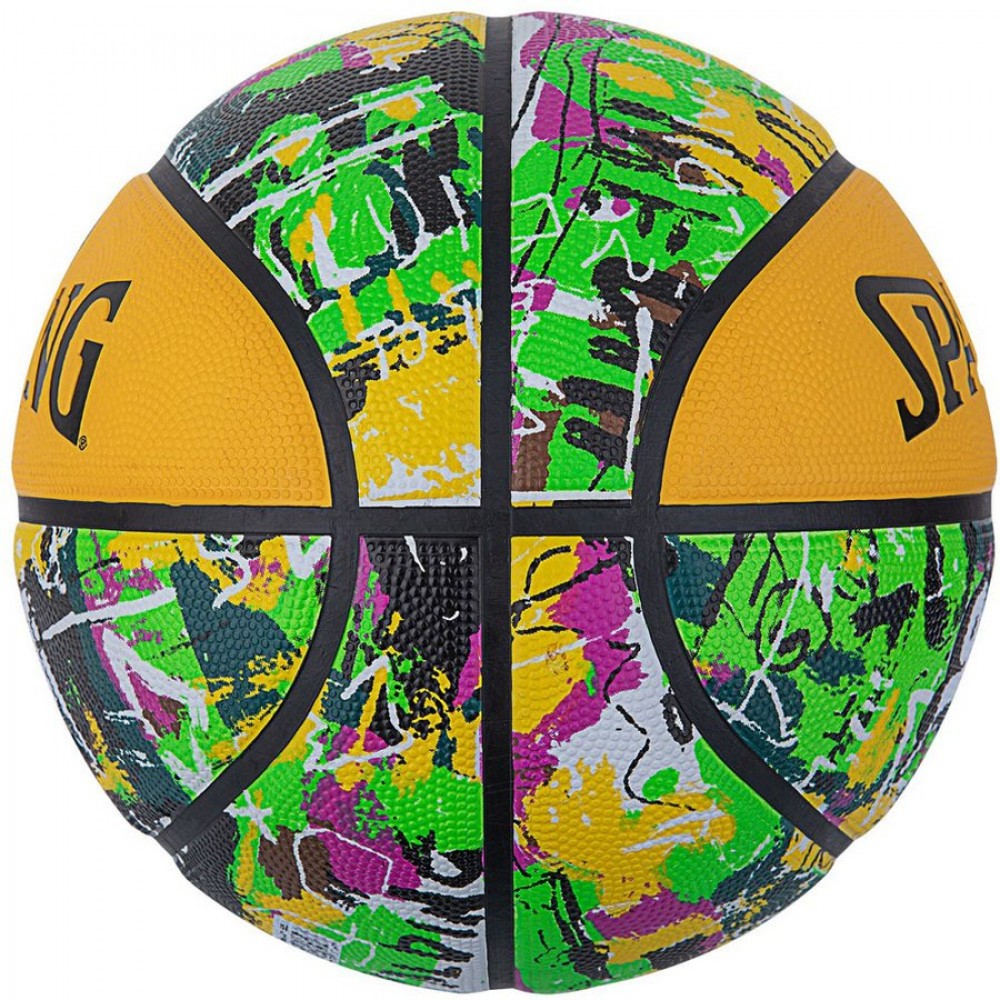 Мяч баскетбольный Spalding Graffiti размер 7 резиновый для игры на улице-в зале (84374Z)