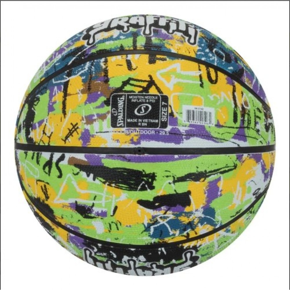 Мяч баскетбольный Spalding Graffiti размер 7 резиновый для игры на улице-в зале (84374Z)
