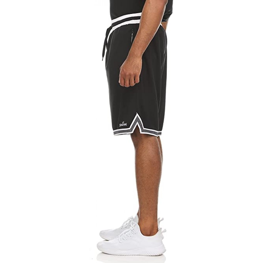 Шорты баскетбольные Spalding Mens Dimple Mesh Performance Basketball Shorts черные (SMS1472-001)