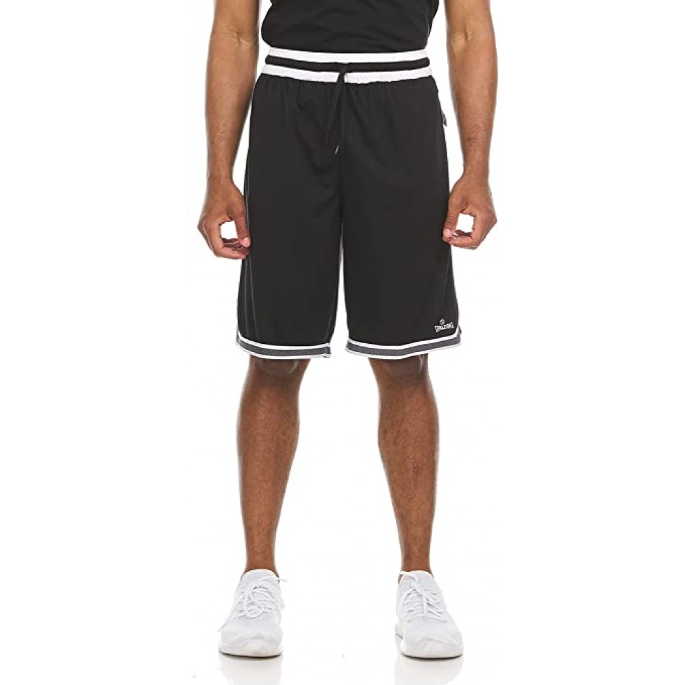 Шорты баскетбольные Spalding Mens Dimple Mesh Performance Basketball Shorts черные (SMS1472-001)