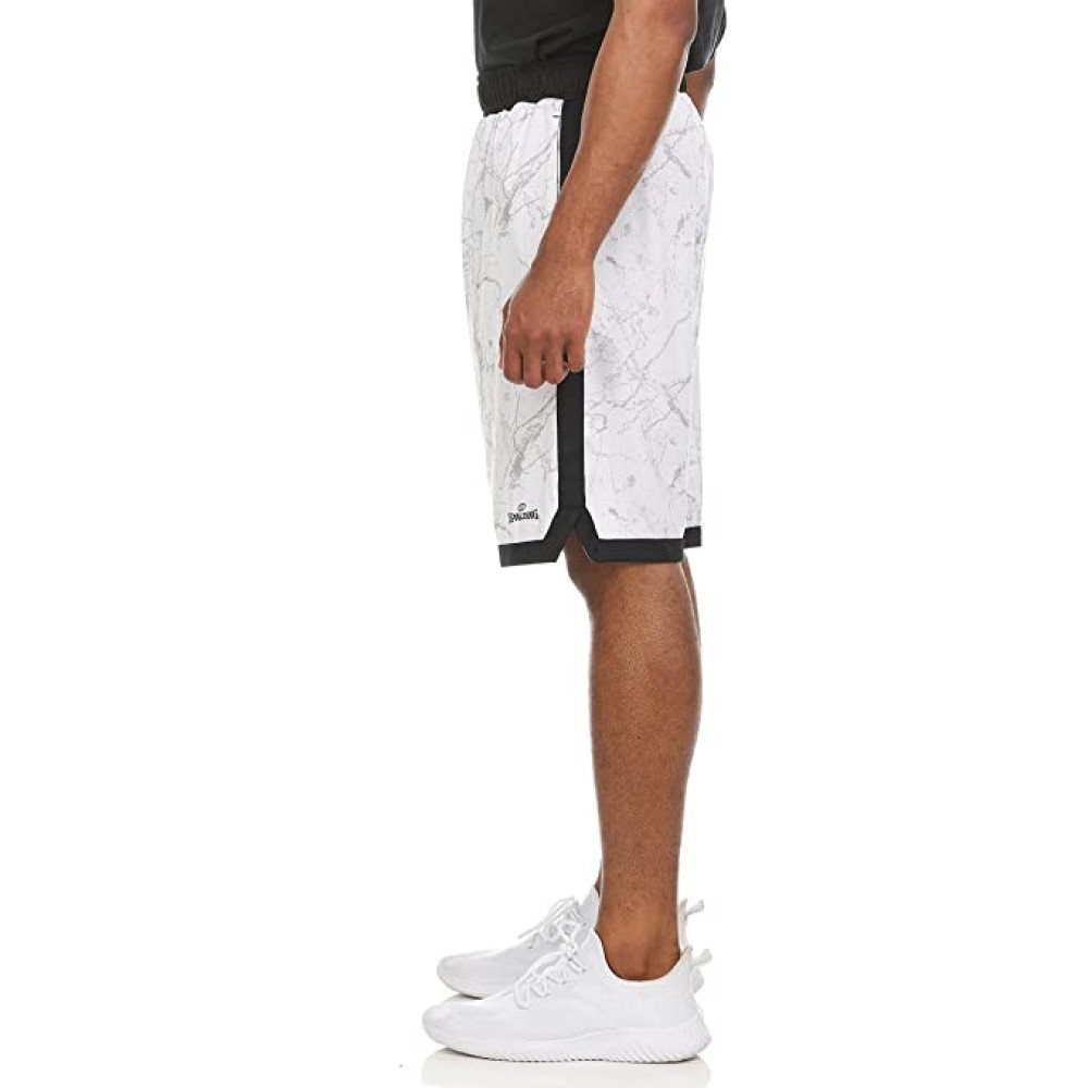 Шорты баскетбольные Spalding Mens Extreme Performance Marble Basketball Shorts белые (SMS1995-144)