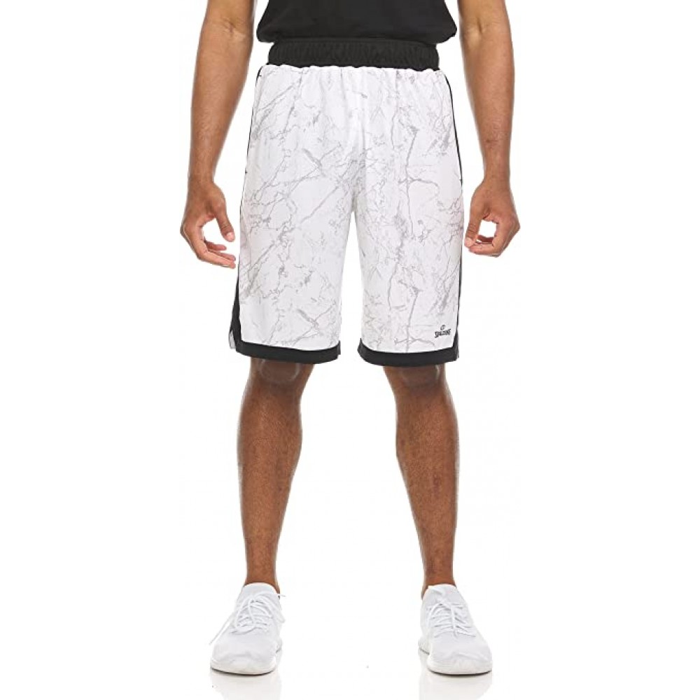 Шорты баскетбольные Spalding Mens Extreme Performance Marble Basketball Shorts белые (SMS1995-144)