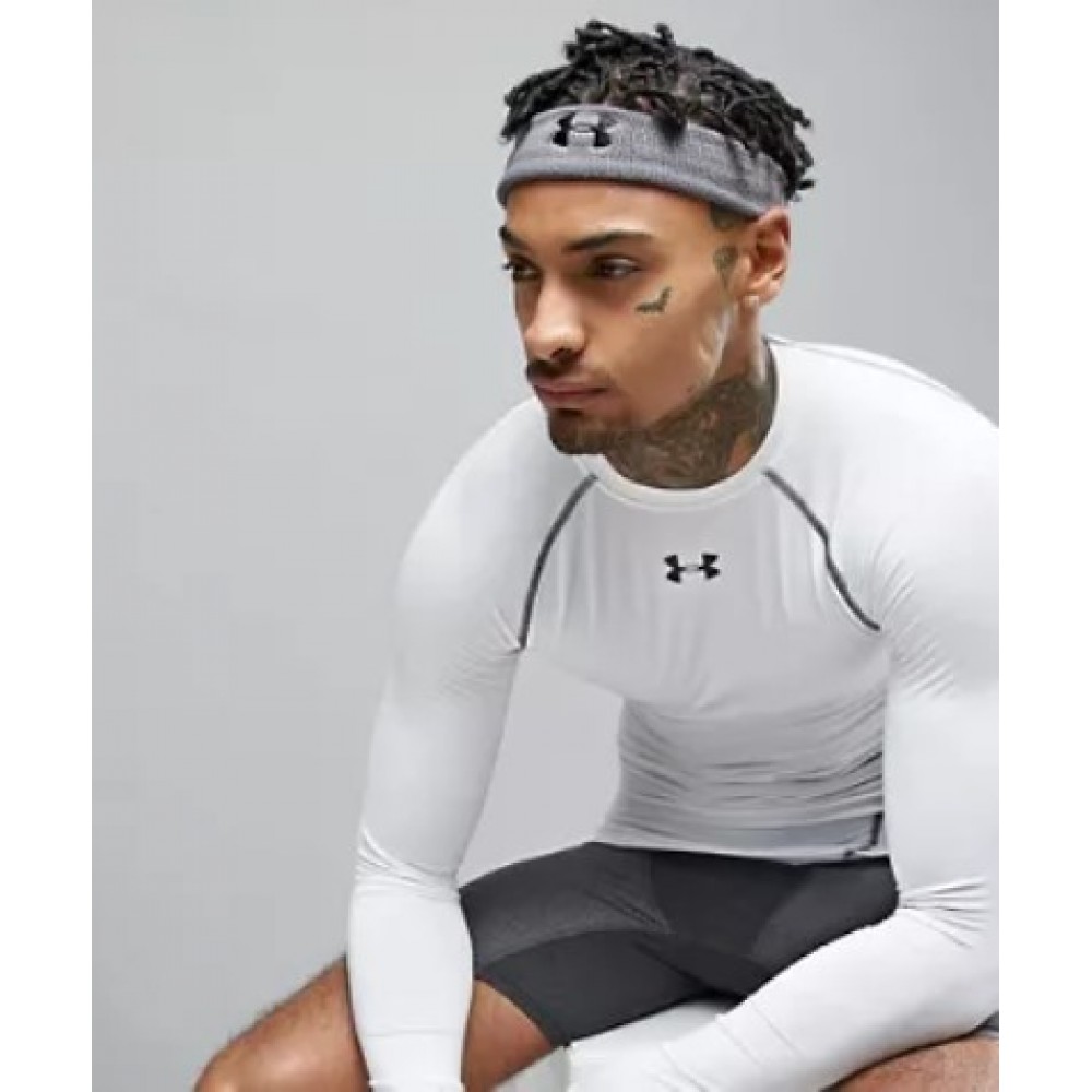 Повязка спортивная на голову Under Armour Headband для фитнеса и спорта (1276990-040)