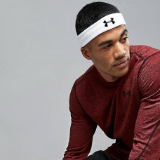 Повязка спортивная на голову Under Armour Headband для фитнеса и спорта (1276990-100)