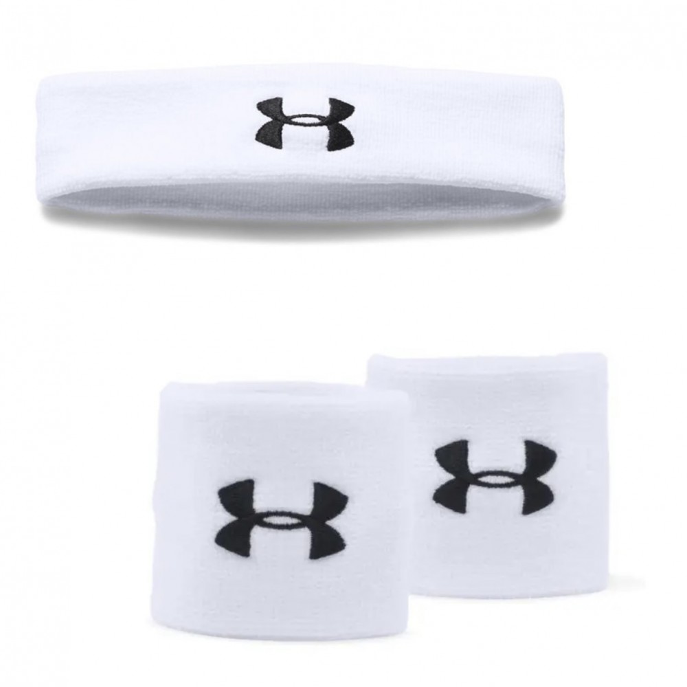 Набор повязка на голову Under Armour Headband 1 шт. и напульсники Under Armour  Wristbands 2 шт.