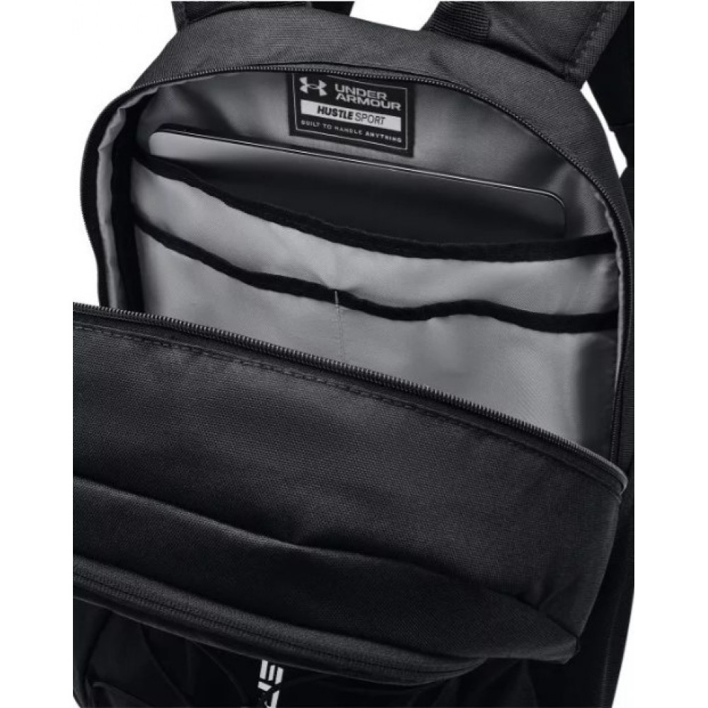 Рюкзак спортивный городской Under Armour Hustle Sport Backpack 26 л черный (1364181-001)