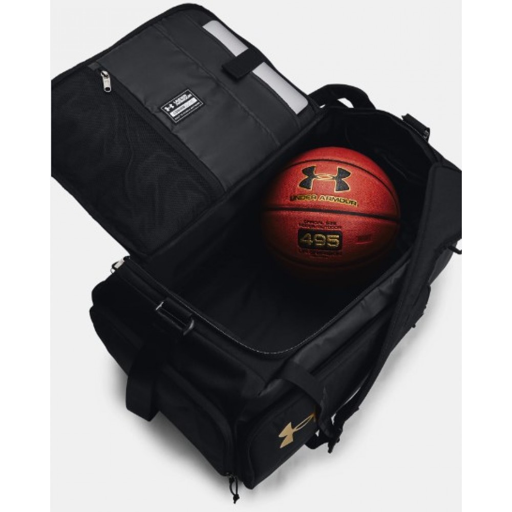 Рюкзак-сумка спортивный Under Armour Contain Duo Medium Backpack Duffle 50 л чёрный (1381919-001)
