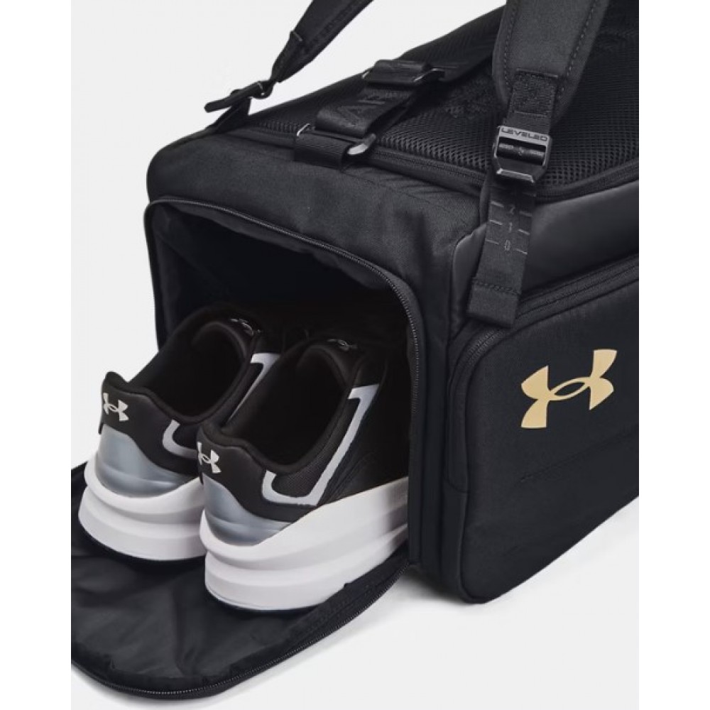 Рюкзак-сумка спортивный Under Armour Contain Duo Medium Backpack Duffle 40 л чёрный (1381920-001)