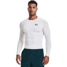Футболка-лонгслив компрессионная мужская Under Armour HeatGear® Men's Long Sleeve белая оригинал (1361524-100)