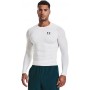 Футболка-лонгслив компрессионная мужская Under Armour HeatGear® Men's Long Sleeve белая оригинал (1361524-100)