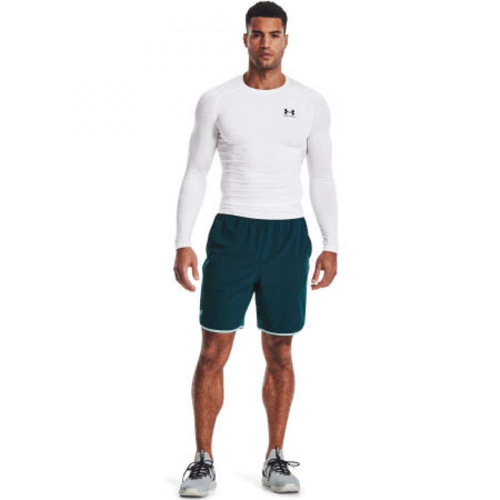Футболка-лонгслив компрессионная мужская Under Armour HeatGear® Men's Long Sleeve белая оригинал (1361524-100)