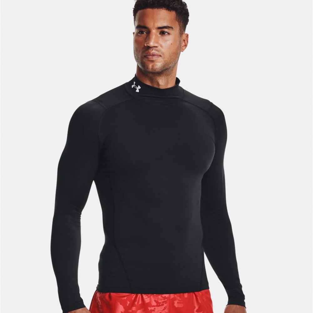Футболка-лонгслив компресcионная мужская Under Armour Men's HeatGear® Mock Long Sleeve (1369606-001)