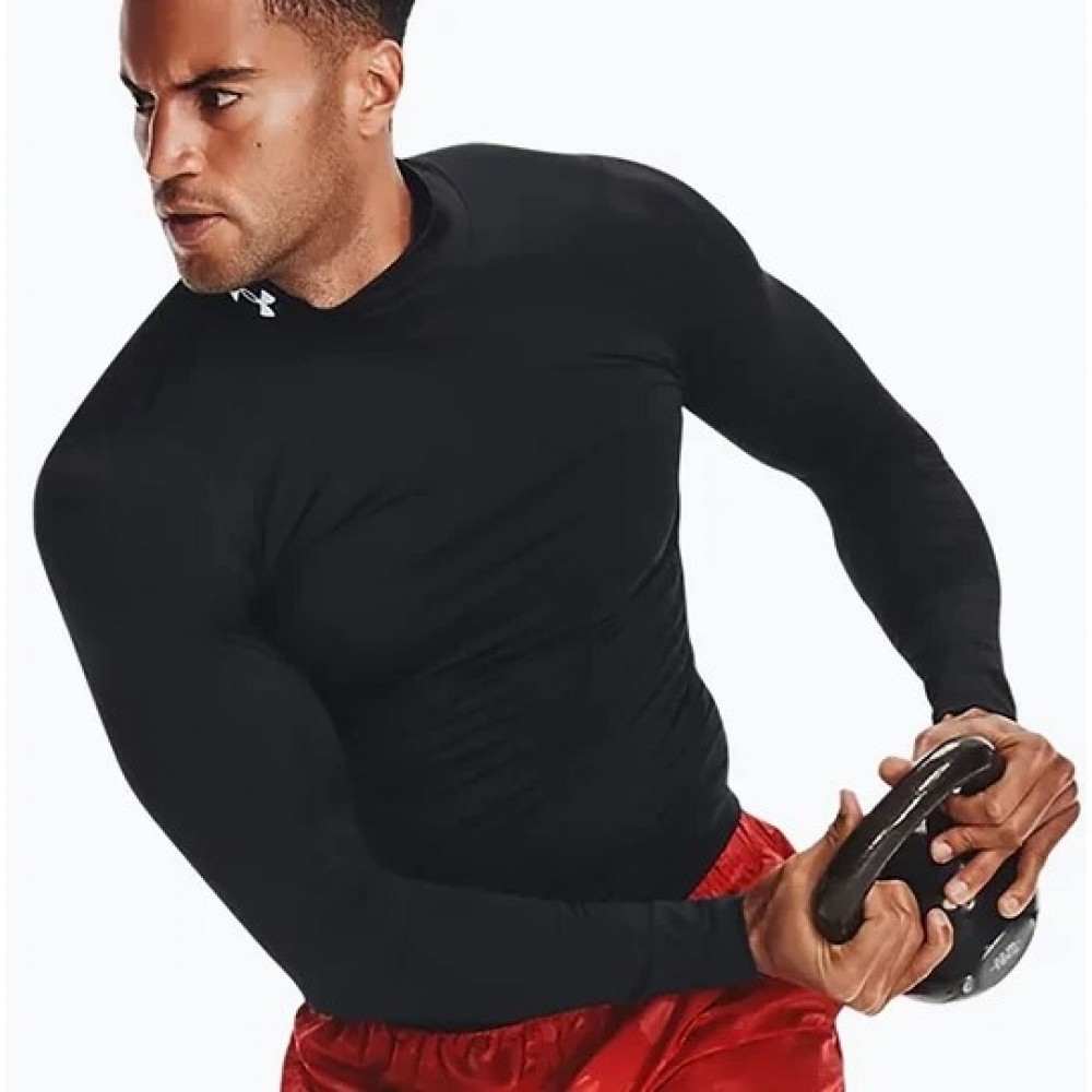 Футболка-лонгслив компресcионная мужская Under Armour Men's HeatGear® Mock Long Sleeve (1369606-001)