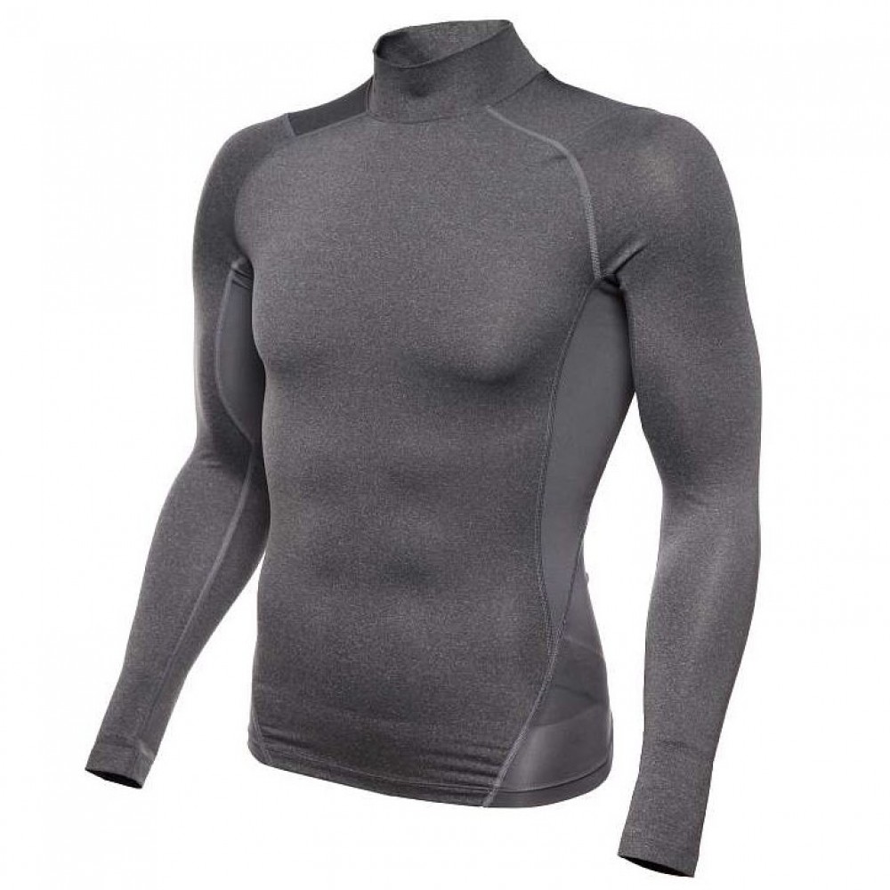 Футболка-лонгслив компресcионная мужская Under Armour Men's HeatGear® Mock Long Sleeve (1369606-090)