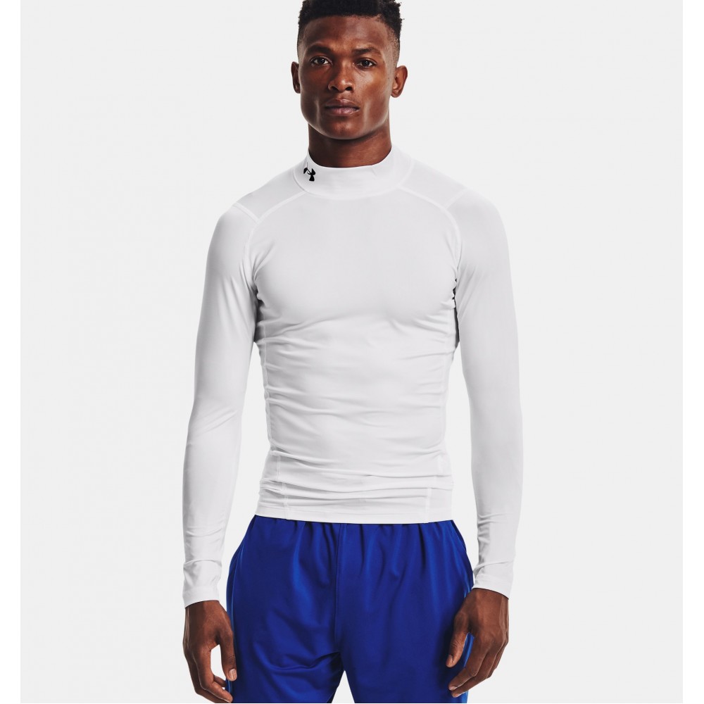 Футболка-лонгслив компресcионная мужская Under Armour Men's HeatGear® Mock Long Sleeve (1369606-100)