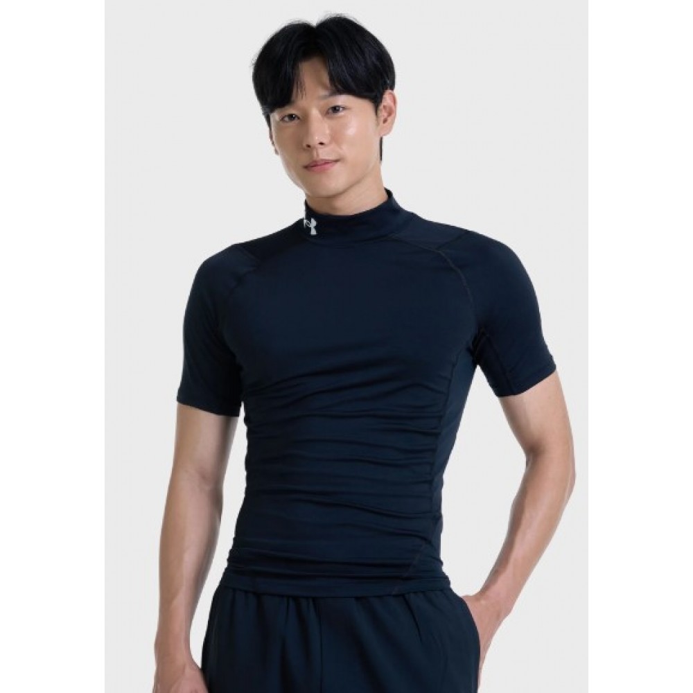 Футболка компрессионная мужская Under Armour Men's HeatGear® Mock Short Sleeve (1372586-001)