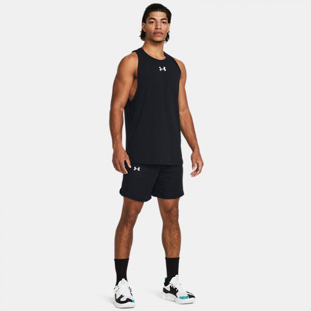 Баскетбольные шорты Under Armour Men's Baseline 7" Shorts черные оригинал (1383389-001)