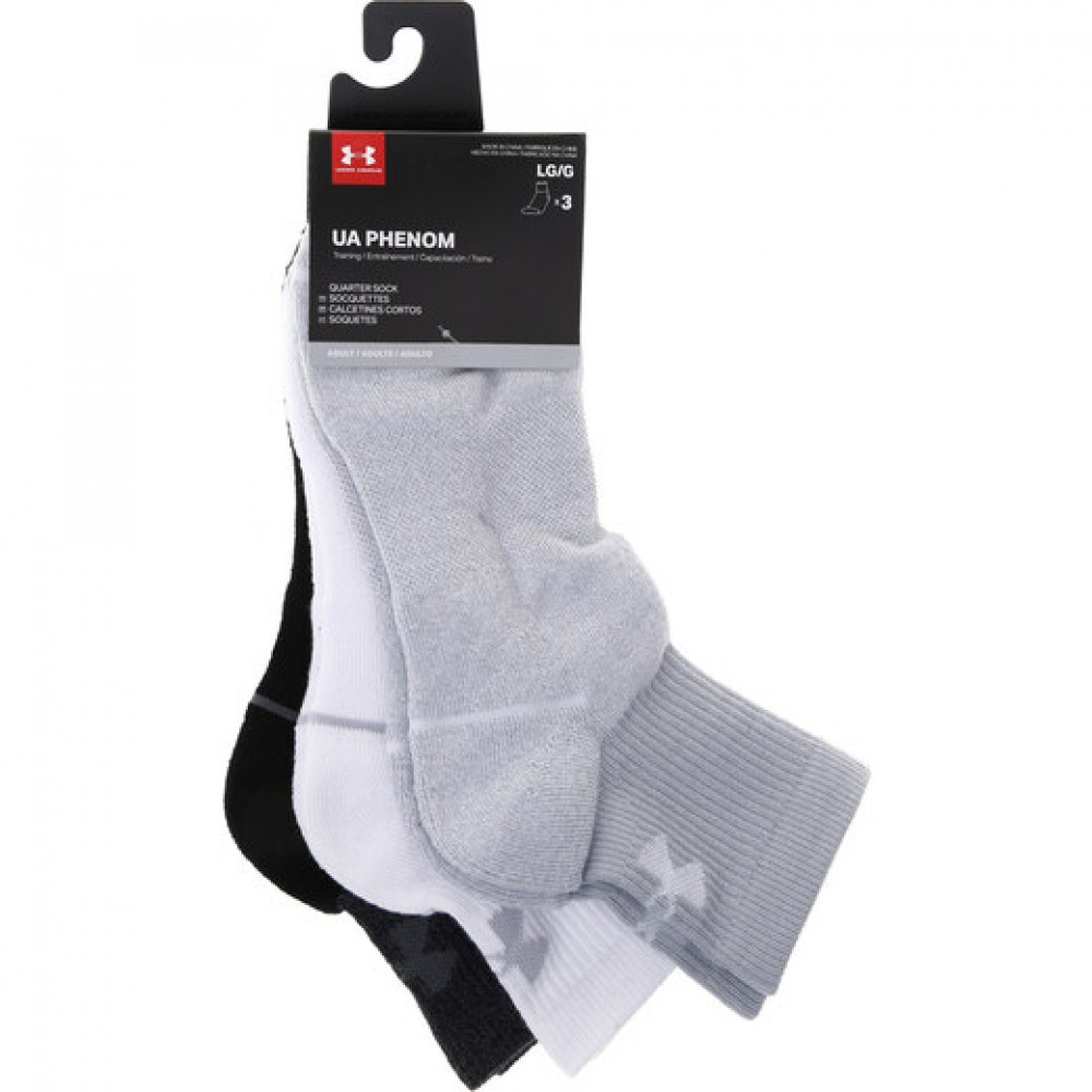 Носки спортивные Under Armour Phenom Quarter 3 пары (1329352-011)