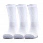 Носки спортивные Under Armour HeatGear® Crew Socks 3 пары белые (1346751-100)