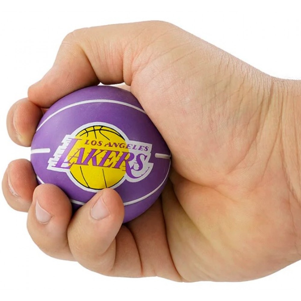 Мини-мяч баскетбольный для дриблинга Wilson NBA Dribbler Los Angeles Lakers 6 см (WTB1100PDQLAL)