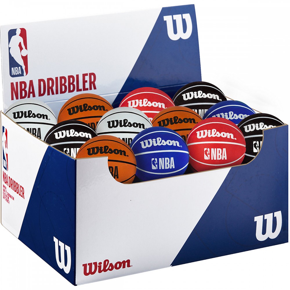 Мини-мяч баскетбольный для дриблинга Wilson NBA Dribbler 6 см (WTB1100PDQNBA)