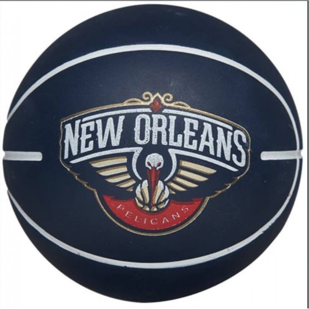 Мини-мяч баскетбольный Wilson NBA Dribbler New Orleans Pelicans 6 см (WTB1100PDQNO)