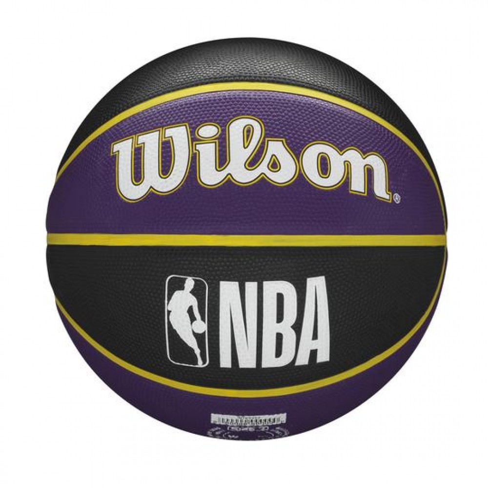 Мяч баскетбольный Wilson NBA Los Angeles Lakers Outdoor размер 7 резиновый (WTB1300XBLAL)
