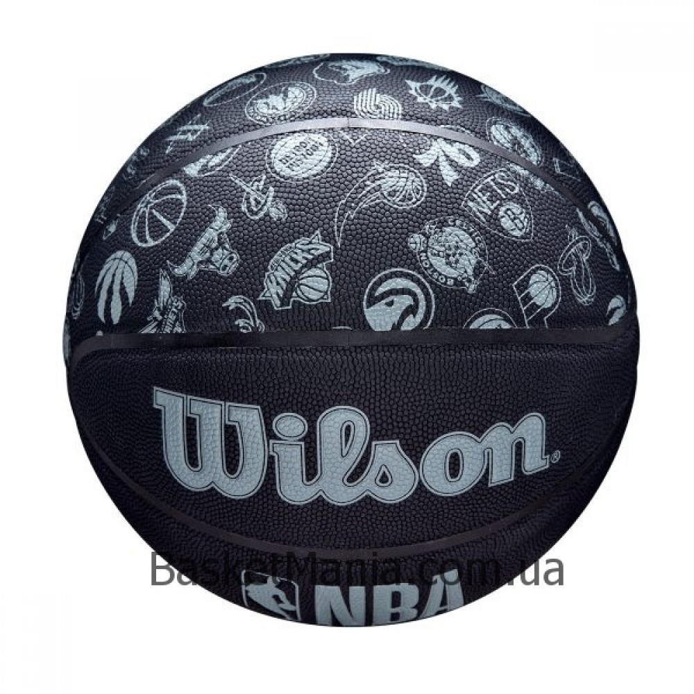 Мяч баскетбольный Wilson NBA All Team BSKT BL размер 7 композитная кожа (WTB1300XBNBA)