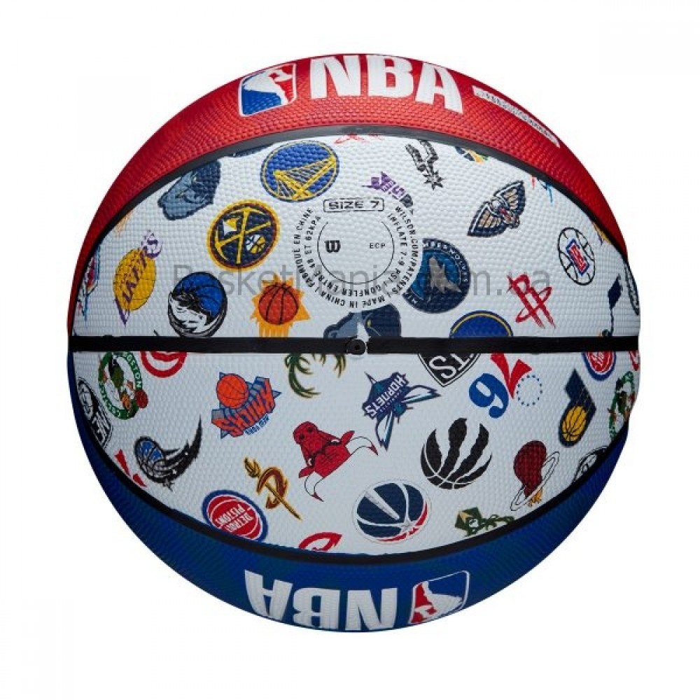 Баскетбольный мяч Wilson NBA All Team Outdoor р 7 для улицы оригинал (WTB1301XBNBA)