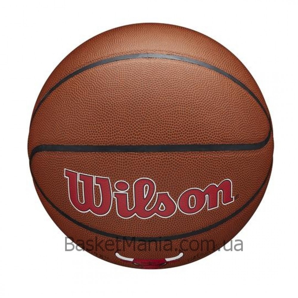 Мяч баскетбольный Wilson NBA Team Composite Chicago Bulls размер 7 композитная кожа (WTB3100XBCHI)