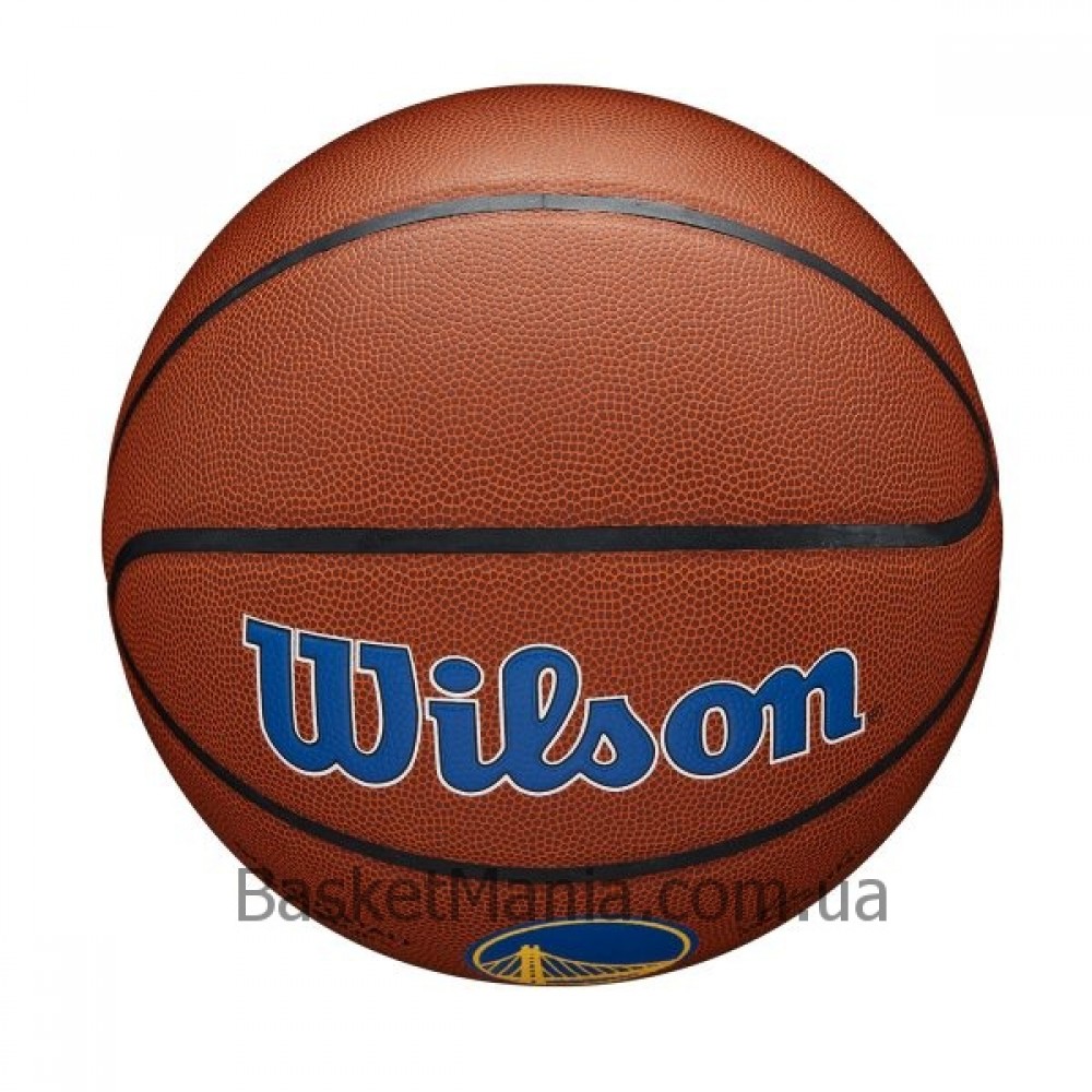 Мяч баскетбольный Wilson NBA Team Composite Golden State Warriors размер 7 композитная кожа (WTB3100XBGOL)