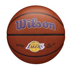 Мяч баскетбольный Wilson NBA Team Composite Los Angeles Lakers размер 7 композитная кожа (WTB3100XBLAL)