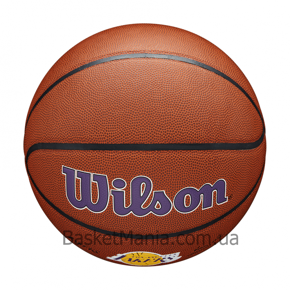 Мяч баскетбольный Wilson NBA Team Composite Los Angeles Lakers размер 7 композитная кожа (WTB3100XBLAL)