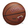 Мяч баскетбольный Wilson NBA Team Composite Miami Heat размер 7 композитная кожа (WTB3100XBMIA)