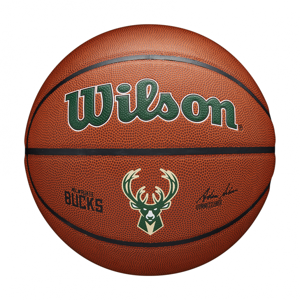 Мяч баскетбольный Wilson NBA Team Alliance Composite Milwaukee Bucks размер 7 композитная кожа (WTB3100XBMIL)