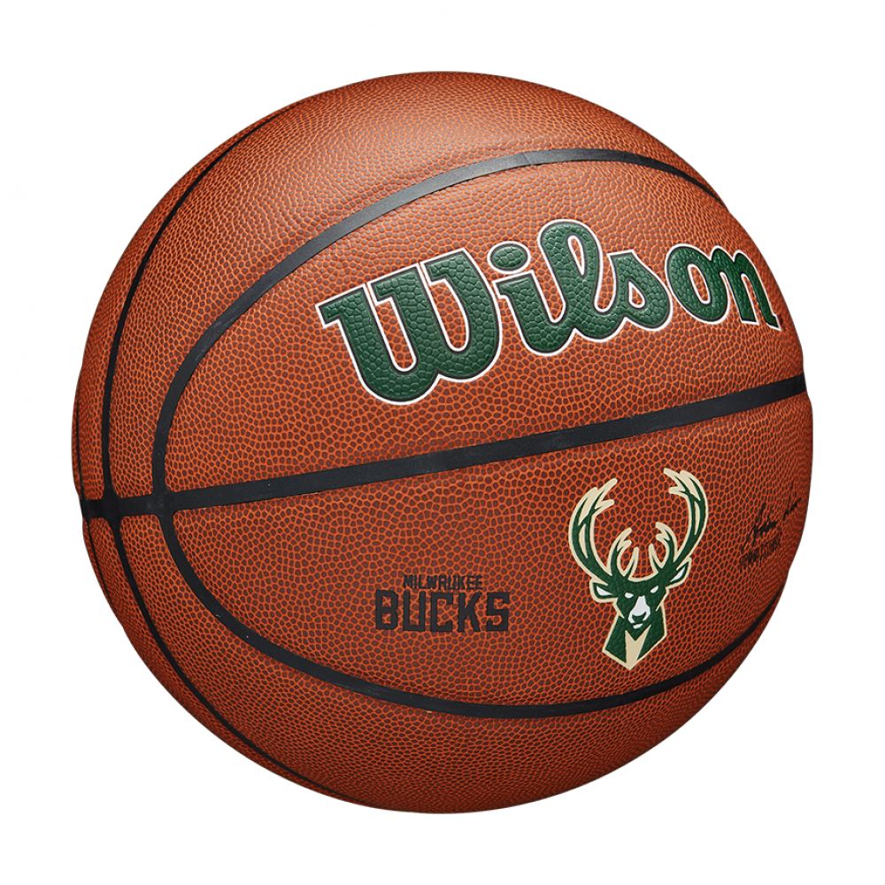 Мяч баскетбольный Wilson NBA Team Alliance Composite Milwaukee Bucks размер 7 композитная кожа (WTB3100XBMIL)