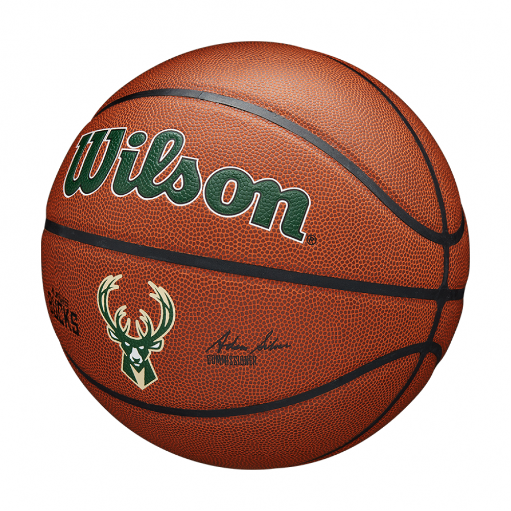 Мяч баскетбольный Wilson NBA Team Alliance Composite Milwaukee Bucks размер 7 композитная кожа (WTB3100XBMIL)