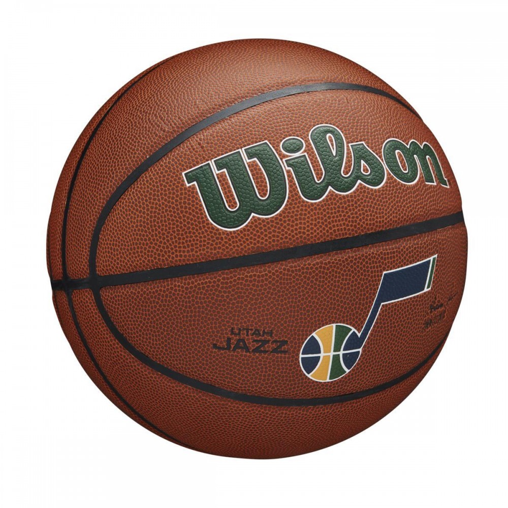 Мяч баскетбольный Wilson NBA Team Composite Utah Jazz размер 7 композитная кожа (WTB3100XBUTA)