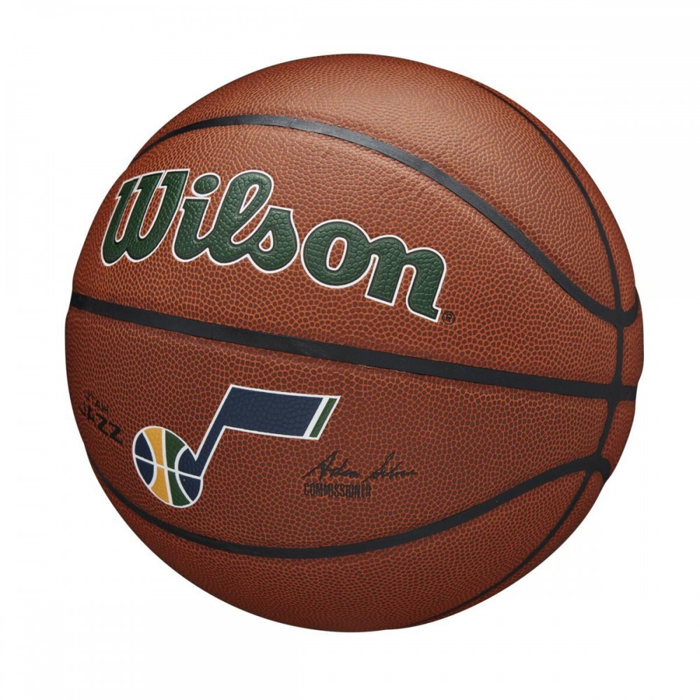 Мяч баскетбольный Wilson NBA Team Composite Utah Jazz размер 7 композитная кожа (WTB3100XBUTA)