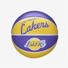 Мини-мяч баскетбольный Wilson Team Retro Los Angeles Lakers размер 3 (WTB3200XBLAL)
