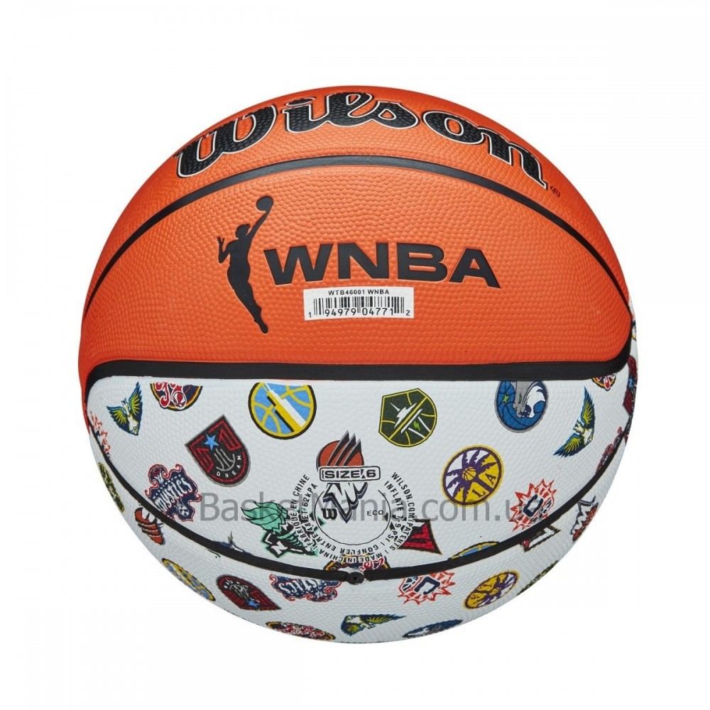 Мяч баскетбольный Wilson WNBA All Team Outdoor размер 6 резиновый (WTB46001XBWNBA)