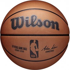 Мяч баскетбольный официальный Wilson NBA  Official Game Basketball размер 7 натуральная кожа (WTB7500XB07)