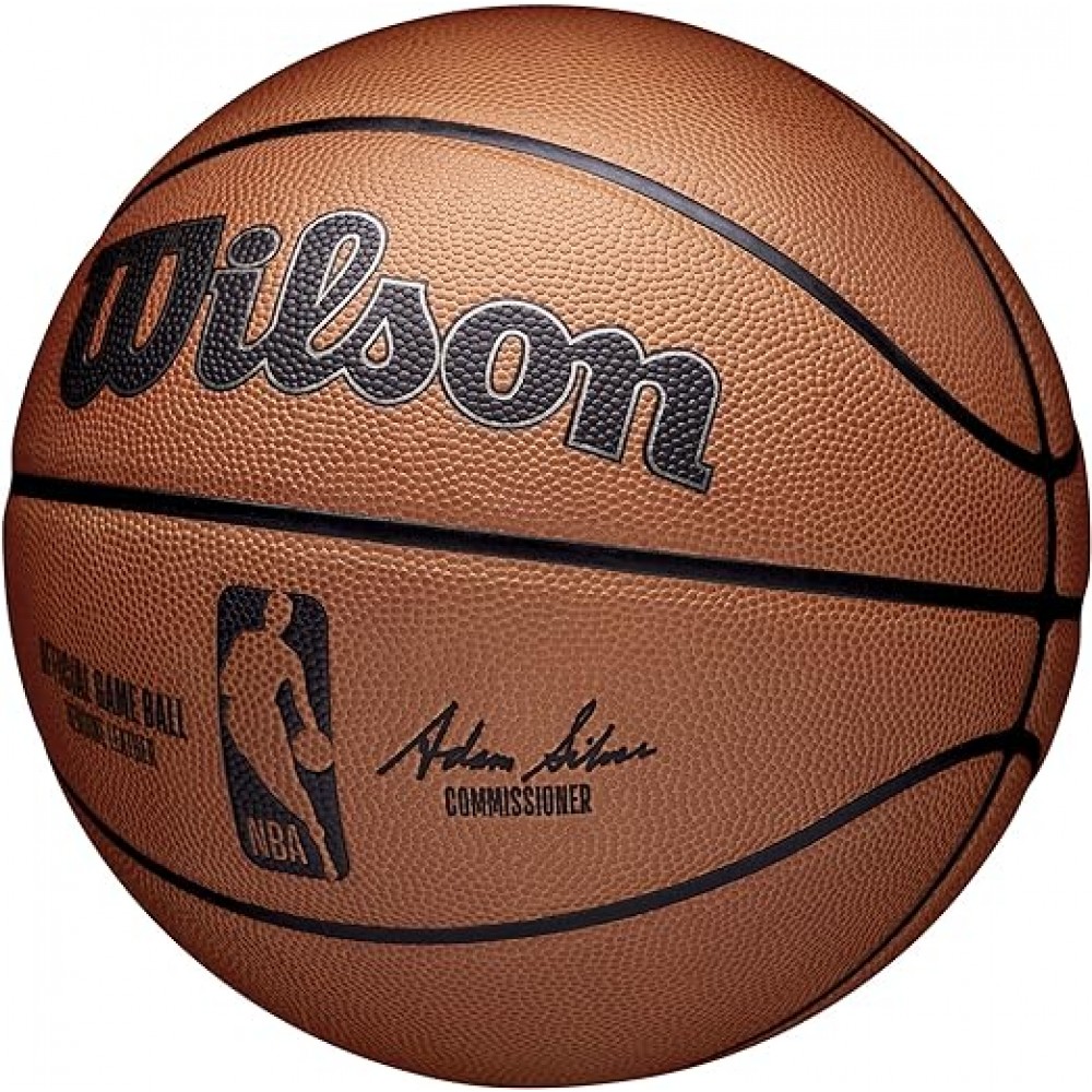 Мяч баскетбольный официальный Wilson NBA  Official Game Basketball размер 7 натуральная кожа (WTB7500XB07)