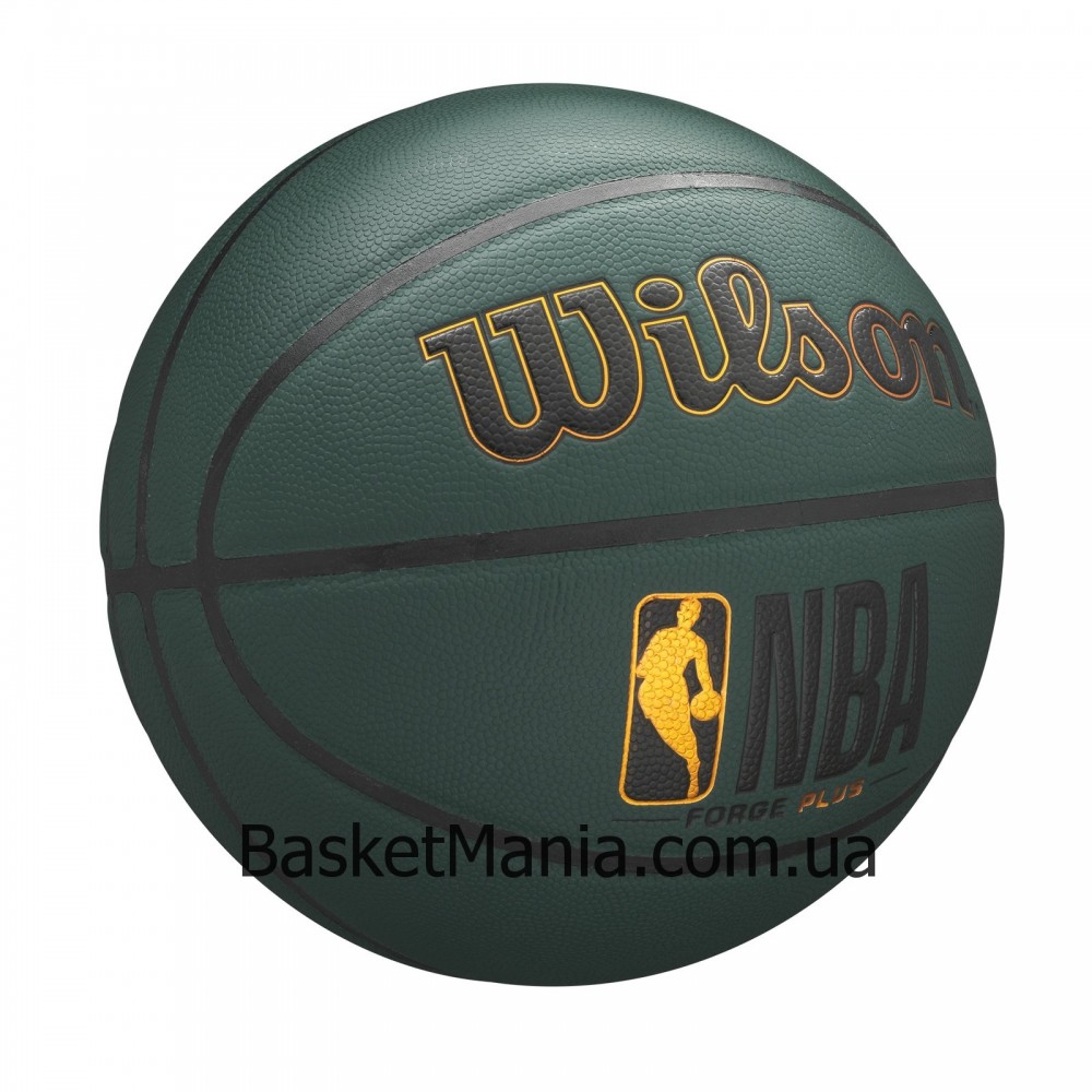 Мяч баскетбольный Wilson NBA Forge Plus Forest Green размер 7 композитная кожа (WTB8103XB07)
