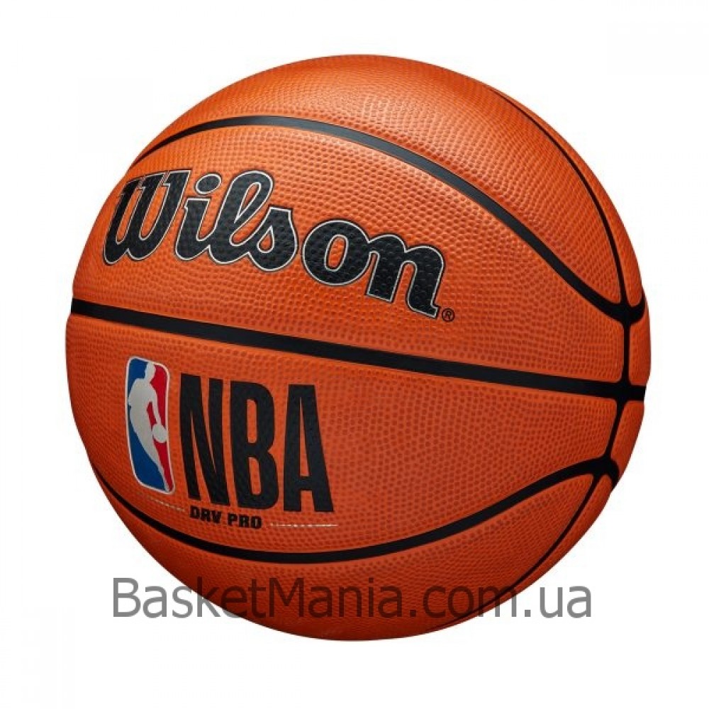 Мяч баскетбольный Wilson NBA DRV Pro размер 6, 7 резиновый для игры на улице (WTB9100XB07)