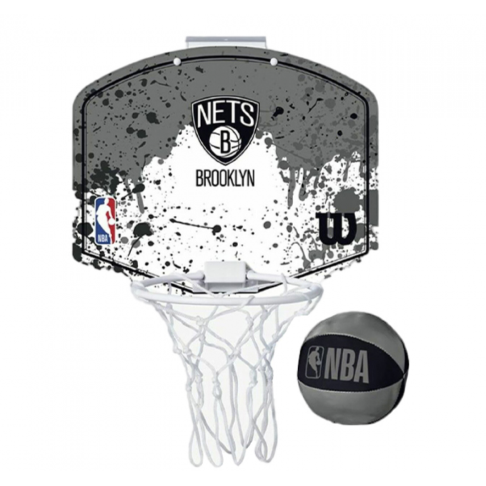 Мини-щит детский баскетбольный Wilson NBA Team Mini Hoop Brooklyn Nets (WTBA1302BRO)